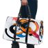 Abstract composition of circles and lines 3d travel bag