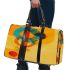 Abstract composition of circles and lines in the style 3d travel bag