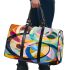 Abstract composition with geometric shapes and vibrant colors 3d travel bag