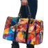 Abstract cubist lioness with simple shapes and lines 3d travel bag