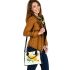 Abstract design with organic shapes and splashes shoulder handbag