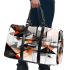 Abstract digital artwork with geometric shapes 3d travel bag