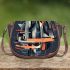 Abstract futuristic cityscape vector illustration saddle bag