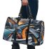 Abstract futuristic cityscape vector illustration 3d travel bag