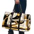 Abstract gold black and white with geometric shapes 3d travel bag