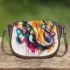 Abstract graffiti art in the style of victor saddle bag