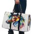 Abstract horse watercolor splashes 3d travel bag