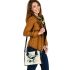 Abstract illustration of geometric shapes shoulder handbag