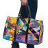 Abstract painting in the style of kandinsky 3d travel bag