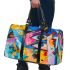 Abstract painting in the style of kandinsky 3d travel bag