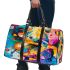 Abstract painting in the style of kandinsky 3d travel bag