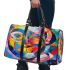 Abstract painting in the style of kandinsky with bright colors 3d travel bag