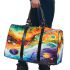 Abstract painting of colorful shapes and circles 3d travel bag