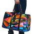 Abstract painting of fish vibrant colors geometric 3d travel bag