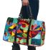 Abstract rooster colorful geometric abstract minimalist 3d travel bag