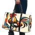 Abstract rooster with simple shapes and lines 3d travel bag