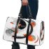 Abstract shapes in black 3d travel bag