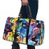 Abstract watercolor painting of surreal shapes and patterns 3d travel bag