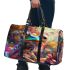 An abstract digital art piece featuring vibrant colors and shapes 3d travel bag