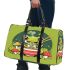 An adorable green frog eating ramen noodles 3d travel bag