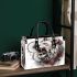 Angry white lion with dream catcher small handbag