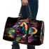 Animated horse with vibrant colors and dynamic strokes 3d travel bag