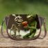 baby grinchy smile and dancing skeleton king Saddle Bag Saddle Bag