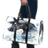 Beautiful black horse head with a white rose 3d travel bag