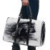 Beautiful black horse watercolor splashes 3d travel bag