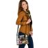 Beautiful brown horse running shoulder handbag