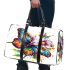 Beautiful butterfly with colorful wings among flowers 3d travel bag