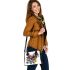 Beautiful colorful butterfly among flowers shoulder handbag