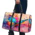 Beautiful colorful butterfly with wings made of feathers 3d travel bag