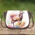 Beautiful deer full body standing on the ground saddle bag
