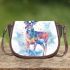 Beautiful deer in the style of watercolor saddle bag