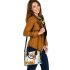 Beautiful deer with colorful flowers and leaves shoulder handbag