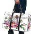 Beautiful elegant colorful dragonfly with pink peonies 3d travel bag