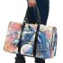 Beautiful hand drawn oil pastel painting of an dressage horse 3d travel bag