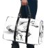 Beautiful lineart watercolor illustration of an elegant horse 3d travel bag