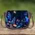 Beautiful night scene with colorful glowing butterflies saddle bag