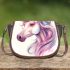 Beautiful unicorn white space around the edges saddle bag