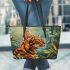 Bengal Cat as a Symbol of Wildlife Conservation 2 Leather Tote Bag