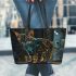 Bengal Cat in Cybernetic Enhancements 3 Leather Tote Bag