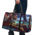 Bengal Cat in Retro Sci Fi Adventures 3D Travel Bag