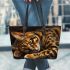 Bengal Cat Patterns and Textures 3 Leather Tote Bag