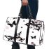 Black and white butterfly pattern with pink stars and flowers 3d travel bag