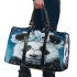 Black and white cute panda with blue eyes 3d travel bag