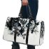 Black and white owl with turquoise highlights 3d travel bag