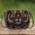 black tiger smile with dream catcher Saddle Bag