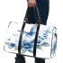 Blue butterfly and blue flowers 3d travel bag